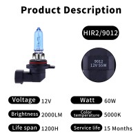 The NEWBROWN 2Pack 9012HIR2 12V 55W headlight bulb is applicable for car The bulb can act as a great replacement since the original lights dim over time you need to replace in pairs for optimal performanceWhy do you choose NEWBROWNWe are a manufacturer sp