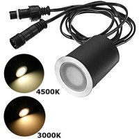 Smy Lighting Recessed Led Deck Light Kits With Black Protecting Shell F32Mm, In Ground Outdoor Landscape Lighting Ip67 Waterproof,12V Low Voltage For Garden,Yard Stair,Patio,Floor,Kitchen Decoration