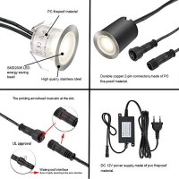 Smy Lighting Recessed Led Deck Light Kits With Black Protecting Shell F32Mm, In Ground Outdoor Landscape Lighting Ip67 Waterproof,12V Low Voltage For Garden,Yard Stair,Patio,Floor,Kitchen Decoration