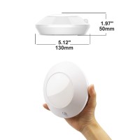 Biglight Wireless Ceiling Light Battery Operated, Motion Sensor Shower Light, Cordless Led Lights For Hallway Closet Pantry Bathroom Corridor Shed Laundry, 5 Inches, 250 Lms