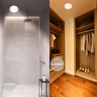 Biglight Wireless Ceiling Light Battery Operated, Motion Sensor Shower Light, Cordless Led Lights For Hallway Closet Pantry Bathroom Corridor Shed Laundry, 5 Inches, 250 Lms