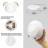 Biglight Battery Operated Wireless Led Ceiling Light, Remote Controlled, 16 Color Changing Mood/Hallway/ Dimmable Night Light For Shower Closet Bedroom Corridor Bathroom, 2 Pack