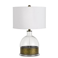 150w 3 Way Rapallo GlassMetal Table Lamp