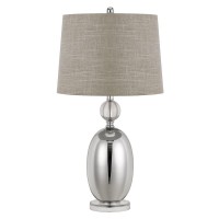 Cal Lighting BO2793TB Transitional One Light Table Lamp from Perth collection in Pewter Nickel Silver finish 1600 inches One Light Table Lamp from the Perth collection Transitional One Light Table Lamp from Perth collection in Glass finish 1600 inches