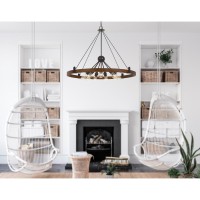 Cal Lighting FX36989 Transitional Nine Light Chandelier from Lucca collection in Bronze Dark finish 2875 inches Nine Light Chandelier from the Lucca collection Transitional Nine Light Chandelier from Lucca collection in OakIron finish 2875 inches