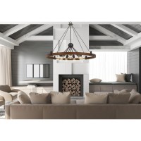 Cal Lighting FX36989 Transitional Nine Light Chandelier from Lucca collection in Bronze Dark finish 2875 inches Nine Light Chandelier from the Lucca collection Transitional Nine Light Chandelier from Lucca collection in OakIron finish 2875 inches