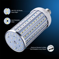 60 Watt Led Corn Light Bulb(500W Equivalent),5500 Lumen 6000K,Cool Daylight White Led Street And Area Light,E26/E27 Medium Base,For Outdoor Garage Factory Warehouse High Bay Barn Backyard And More