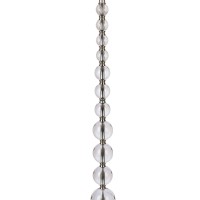 The 57 Modern Floor Lamp features progressive clear glass bulbs that descend down the stem to create a wonderfully modern functional lamp Chrome base and decorative finial combine with the intricate bulb workmanship to form a lighting piece that you will 