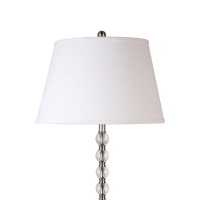 The 57 Modern Floor Lamp features progressive clear glass bulbs that descend down the stem to create a wonderfully modern functional lamp Chrome base and decorative finial combine with the intricate bulb workmanship to form a lighting piece that you will 