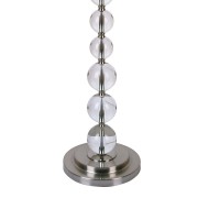 The 57 Modern Floor Lamp features progressive clear glass bulbs that descend down the stem to create a wonderfully modern functional lamp Chrome base and decorative finial combine with the intricate bulb workmanship to form a lighting piece that you will 