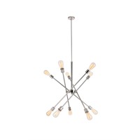 Axel 10 Lights Polished Nickel Pendant