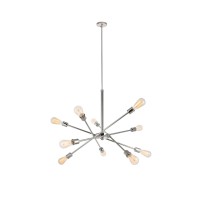 Axel 10 Lights Polished Nickel Pendant