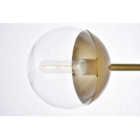 Eclipse 1 Light Brass Floor Lamp With Clear Glass