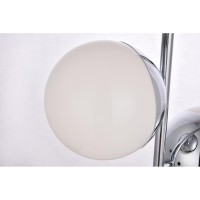 Eclipse 2 Lights Chrome Table Lamp With Frosted White Glass