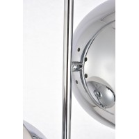 Eclipse 2 Lights Chrome Pendant With Frosted White Glass