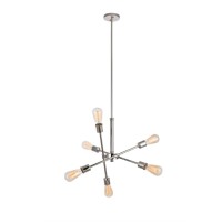 Axel 6 Lights Polished Nickel Pendant