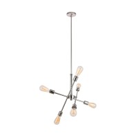 Axel 6 Lights Polished Nickel Pendant