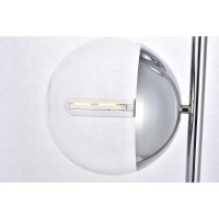 Eclipse 3 Lights Chrome Floor Lamp With Clear Glass