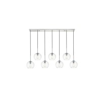 Baxter 7 Lights Chrome Pendant With Clear Glass