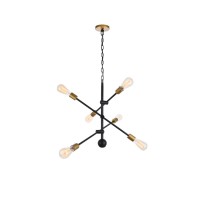 Axel 6 Lights Black Pendant