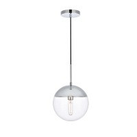 Eclipse 1 Light Chrome Pendant With Clear Glass