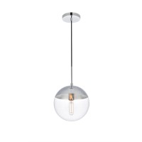 Eclipse 1 Light Chrome Pendant With Clear Glass