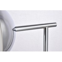 Eclipse 1 Light Chrome Floor Lamp With Frosted White Glass