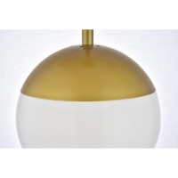 Eclipse 3 Lights Brass Pendant With Frosted White Glass