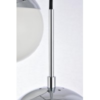 Eclipse 5 Lights Chrome Pendant With Frosted White Glass