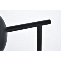 Eclipse 1 Light Black Floor Lamp With Clear Glass