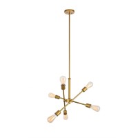 Axel 6 Lights Brass Pendant