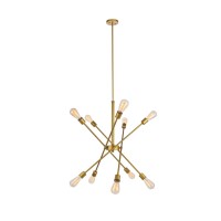 Axel 10 Lights Brass Pendant