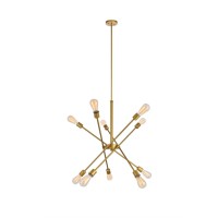 Axel 10 Lights Brass Pendant