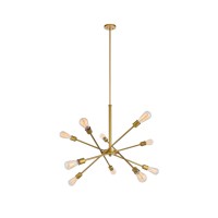 Axel 10 Lights Brass Pendant