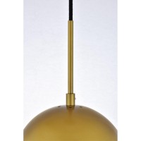 Eclipse 1 Light Brass Pendant With Clear Glass