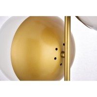 Eclipse 2 Lights Brass Pendant With Frosted White Glass