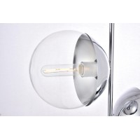 Eclipse 2 Lights Chrome Pendant With Clear Glass