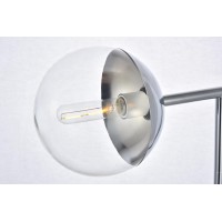 Eclipse 1 Light Chrome Floor Lamp With Clear Glass