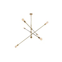 Axel 6 Lights Brass Pendant