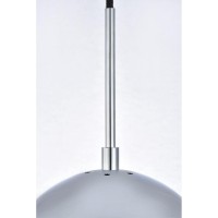 Eclipse 1 Light Chrome Pendant With Frosted White Glass