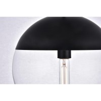 Eclipse 1 Light Black Pendant With Clear Glass