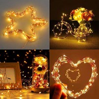 Chalpr Usb Fairy String Lights, 2 Pack 50 Led 16.4Ft Led String Lights, Warm White Firefly Usb Plug In Starry Lights With Remote,Waterproof Copper Wire Decorative Fairy Lights For Valentines Day