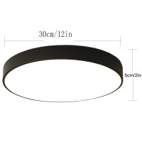 Ganeed Led Ceiling Lights, 24W Flush Mount Ceiling Light,12-Inch Modern Ceiling Lamp, Round Hallway Light Fixtures Ceiling,Ceiling Lighting For Dining Room Kitchen Living Room Bedroom Office,Black