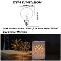 Snnalosses 25 Watt Wax Warmer Bulbsoriginal Replacement Light Bulb For Full Size Scentsy Warmer Candle Lamplong Lifespan An