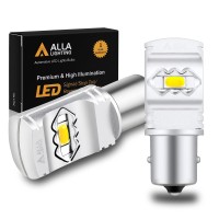 Alla Lighting 3800Lm Ba15S 1156 White Led Bulbs Xtreme Super Bright P21W 7506 1156 Led Bulb High Power Eti 56-Smd 6000K Xenon Led 1156 Bulb For Turn Signal Back-Up Reverse Drl Brake Lights (Set Of 2)