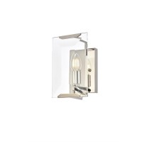 Monaco 1 Light Golden Iron Wall Sconce Glass Crystal