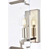 Monaco 1 Light Golden Iron Wall Sconce Glass Crystal