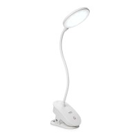 Miady Clip On Lamp,Battery Powered Reading Lamp,Clip On Light For Bed Clip On Battery Light With 3 Brightness Level,Usb Rechargeable, Reading Lamp (1 Pack)