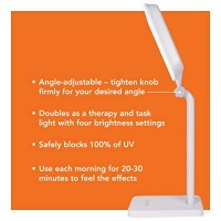 Theralite Aura Bright Light Therapy Lamp - 10,000 Lux Led - Sun Lamp Mood Light To Fight Low Energy And Sunlight Deprivation, White