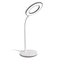 Miady Led Desk Lamp Eye-Caring Table Lamp, 3 Color Modes With 4 Levels Of Brightness, Dimmable Office Lamp With Adapter, Touch Control Sensitive, 360? Flexible